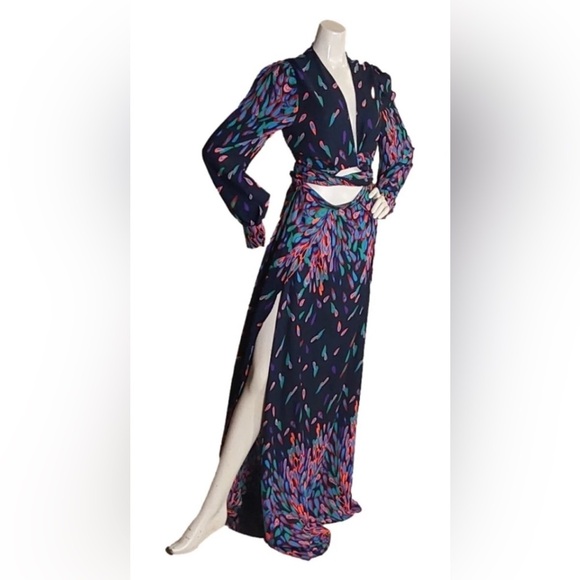 Fashion Nova Colorful Abstract Maxi Dress - Picture 2 of 5